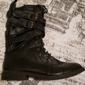 Black combat Boots